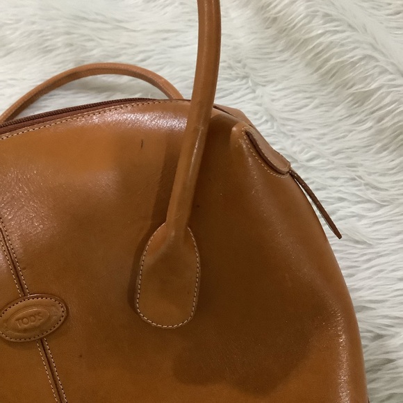 Tods brown large leather shoulder purse - Picture 4 of 16